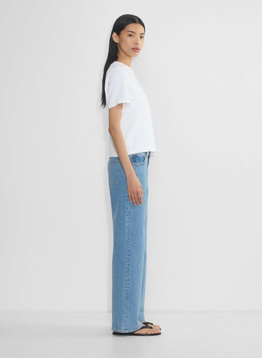 denim forum salma super lo-rise straight jean no-stress azzurro chiaro