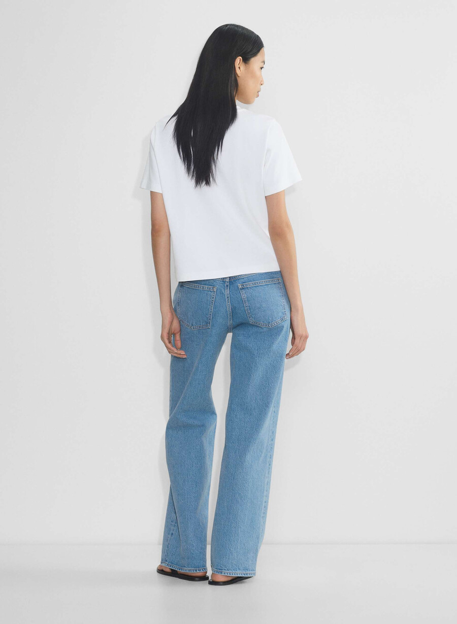 denim forum salma super lo-rise straight jean no-stress azzurro chiaro