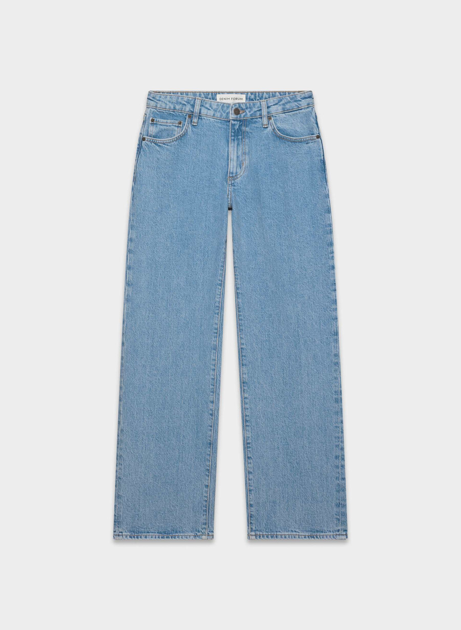 denim forum salma super lo-rise straight jean no-stress azzurro chiaro