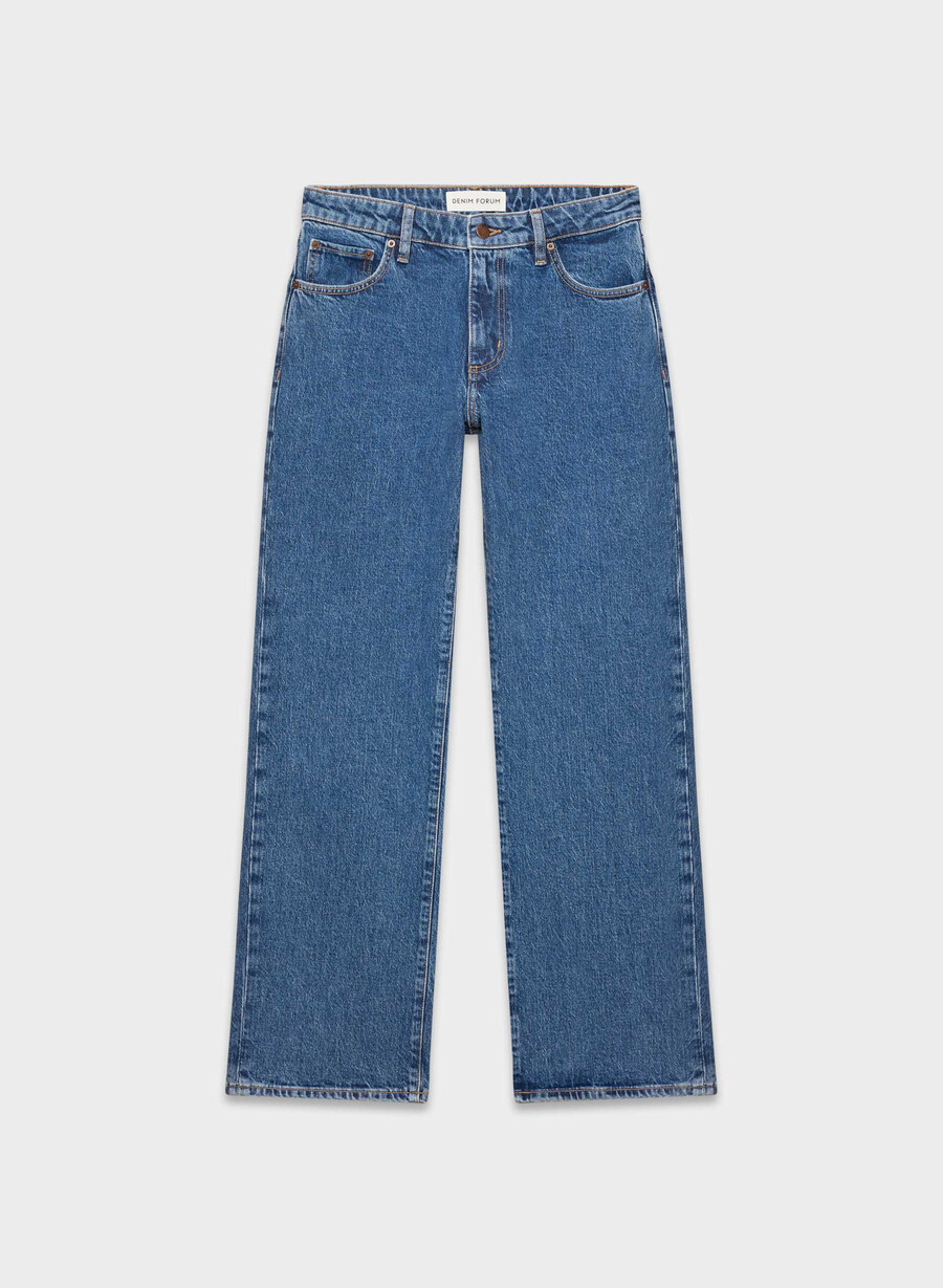 denim forum salma super lo-rise straight jean no-stress medium blu