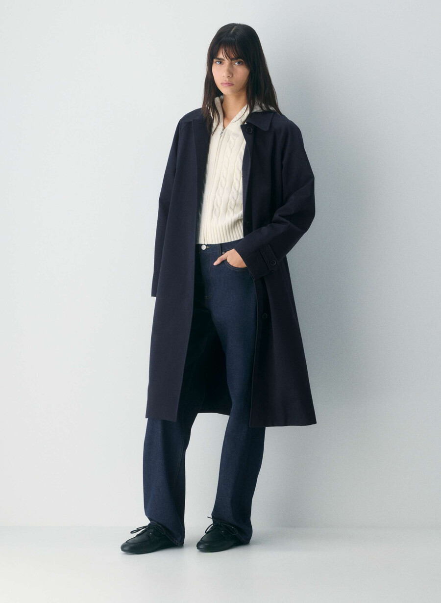 sperry x aritzia slim boat shoe - pelle liscia nera