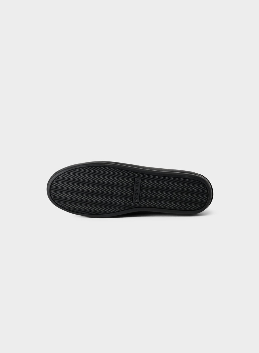 sperry x aritzia slim boat shoe - pelle liscia nera
