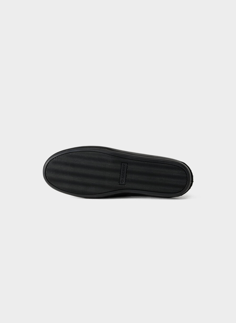 sperry x aritzia slim boat shoe - pelle liscia nero anticato