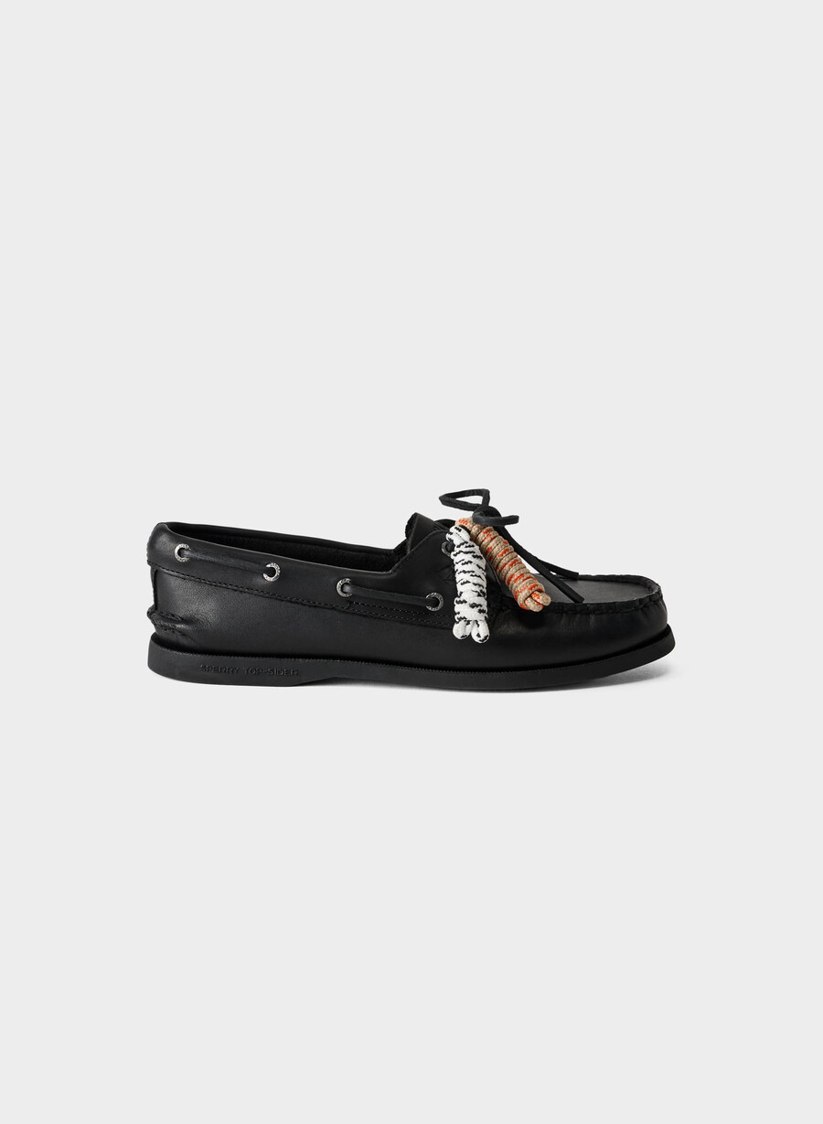 scarpe da barca sperry x aritzia ao - pelle liscia nera