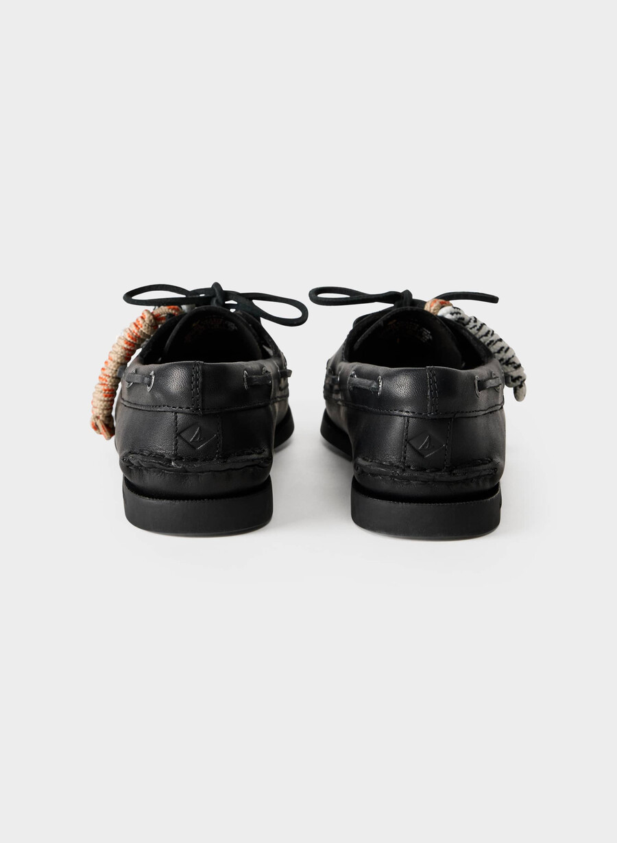 scarpe da barca sperry x aritzia ao - pelle liscia nera