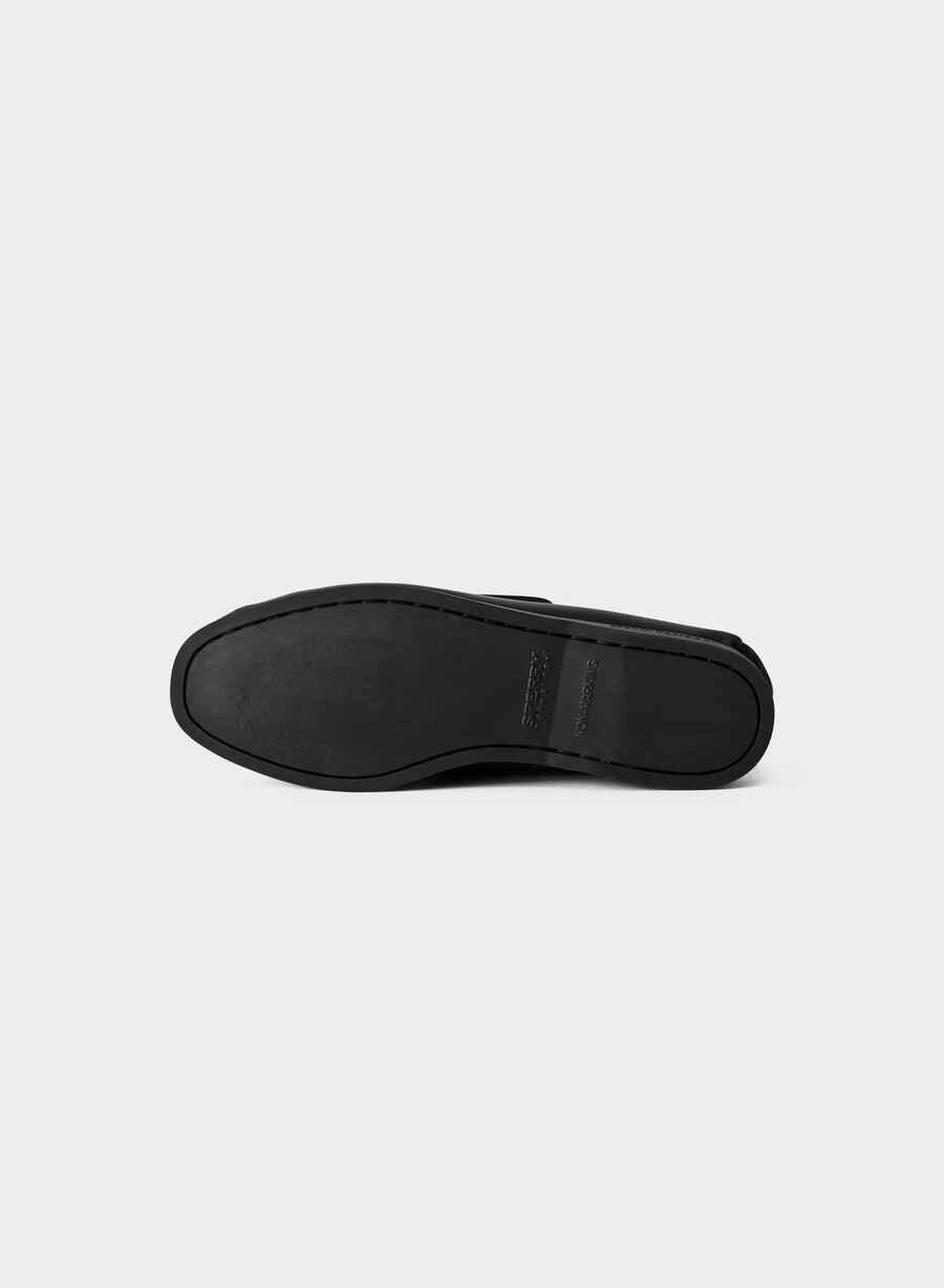 scarpe da barca sperry x aritzia ao - pelle liscia nera