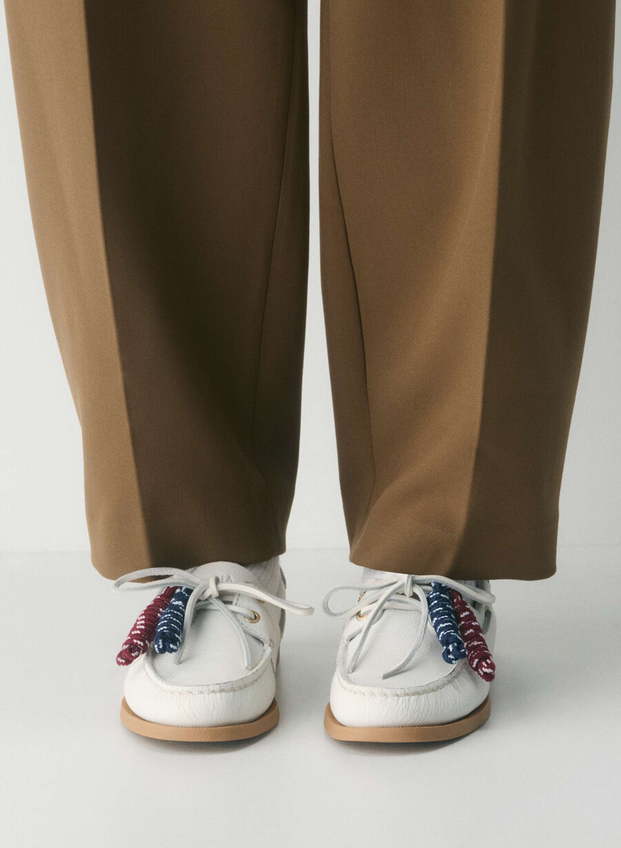 scarpe da barca sperry x aritzia ao - pelle liscia halo white
