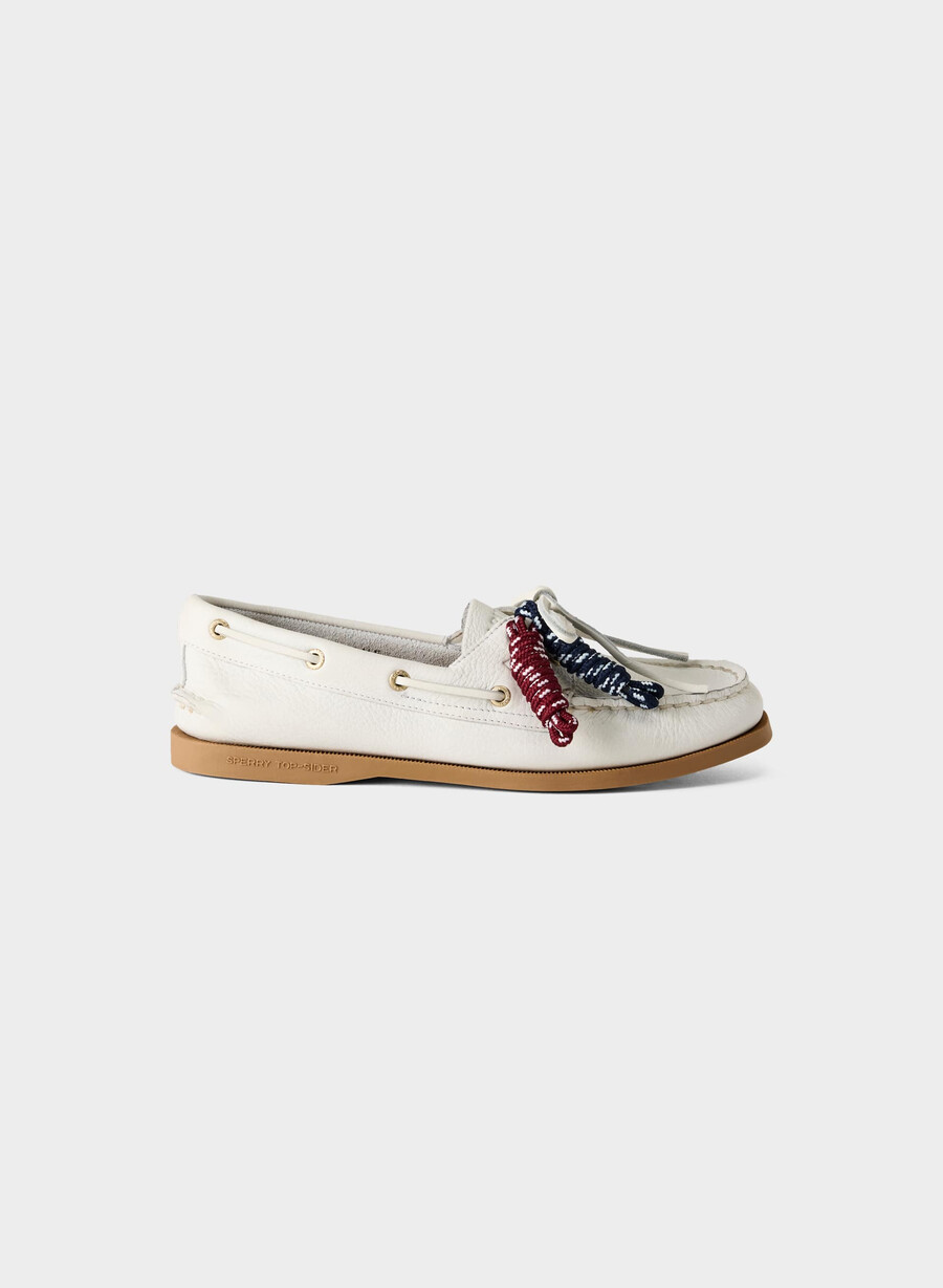 scarpe da barca sperry x aritzia ao - pelle liscia halo white