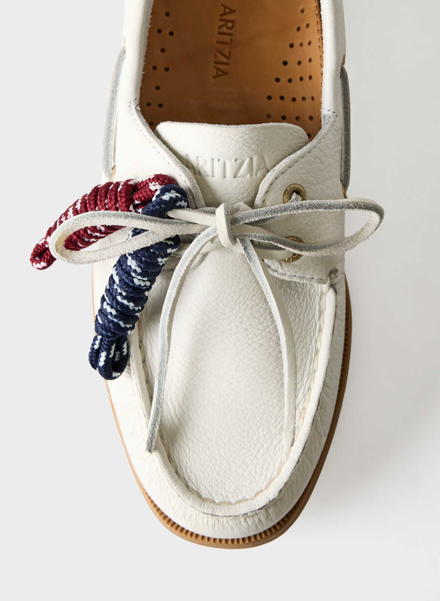 scarpe da barca sperry x aritzia ao - pelle liscia halo white