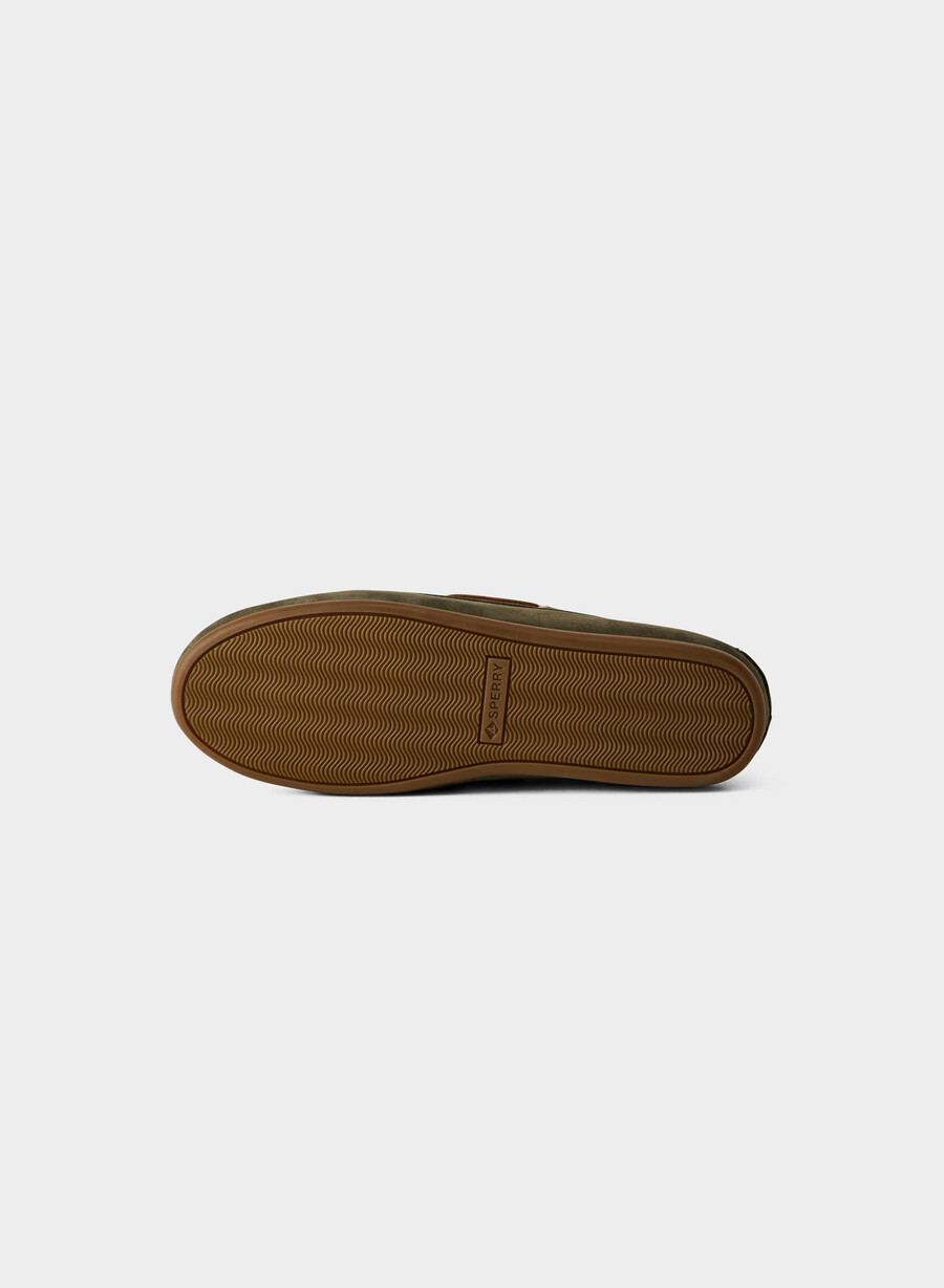 scarpa da barca sperry x aritzia slim - pelle nabuk dk willow green