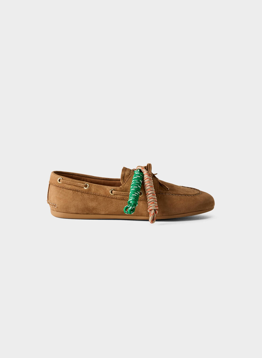 sperry x aritzia slim boat shoe - pelle nabuk galley brown