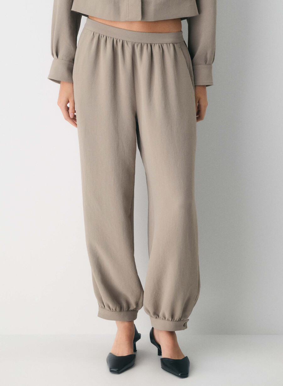 pantaloni zafferano - crepette nomad taupe