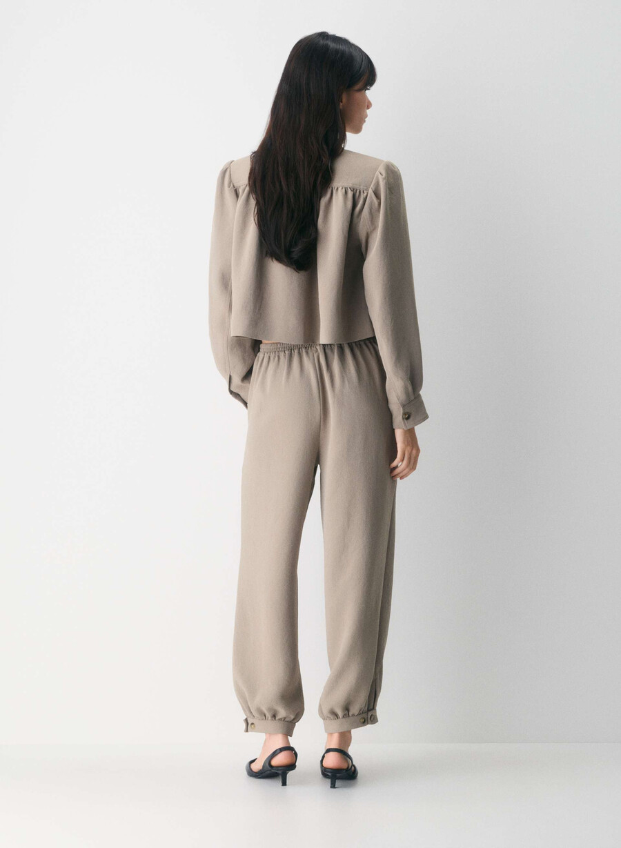 pantaloni zafferano - crepette nomad taupe