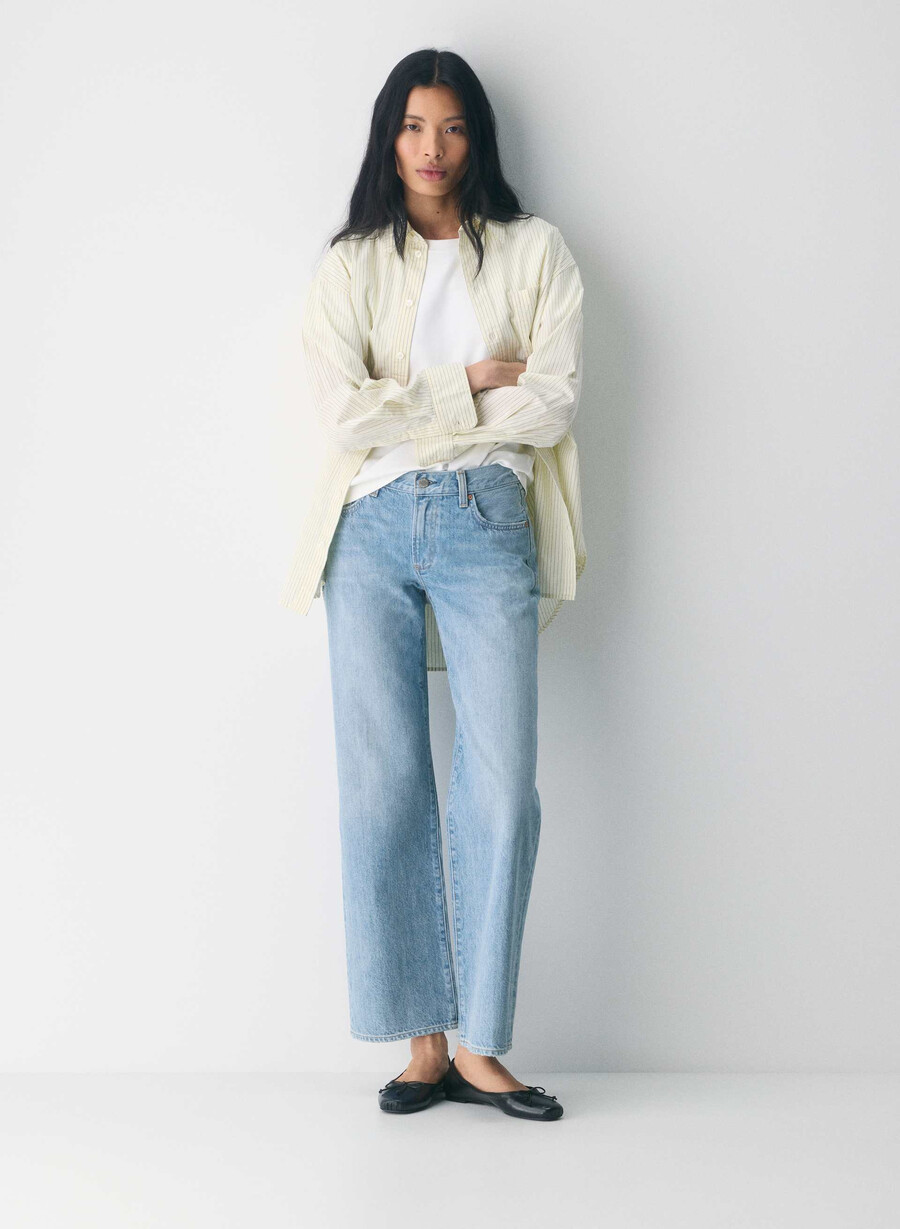 denim forum the farrah lo-rise wide jean 7 yrs bleu taboo