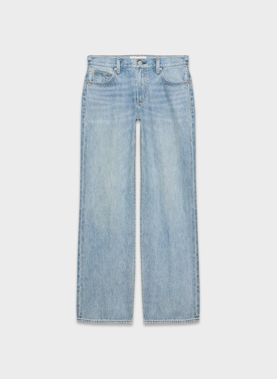 denim forum the farrah lo-rise wide jean 7 yrs bleu taboo