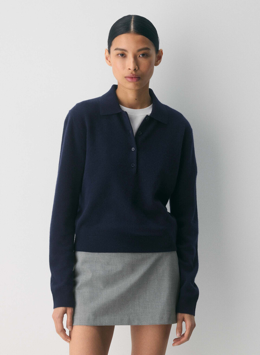 polo a maniche lunghe bare cashmere provenance admiral