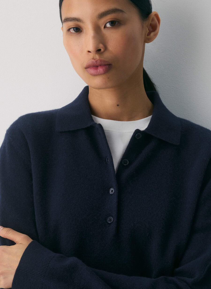 polo a maniche lunghe bare cashmere provenance admiral