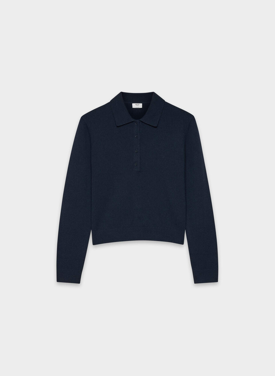 polo a maniche lunghe bare cashmere provenance admiral