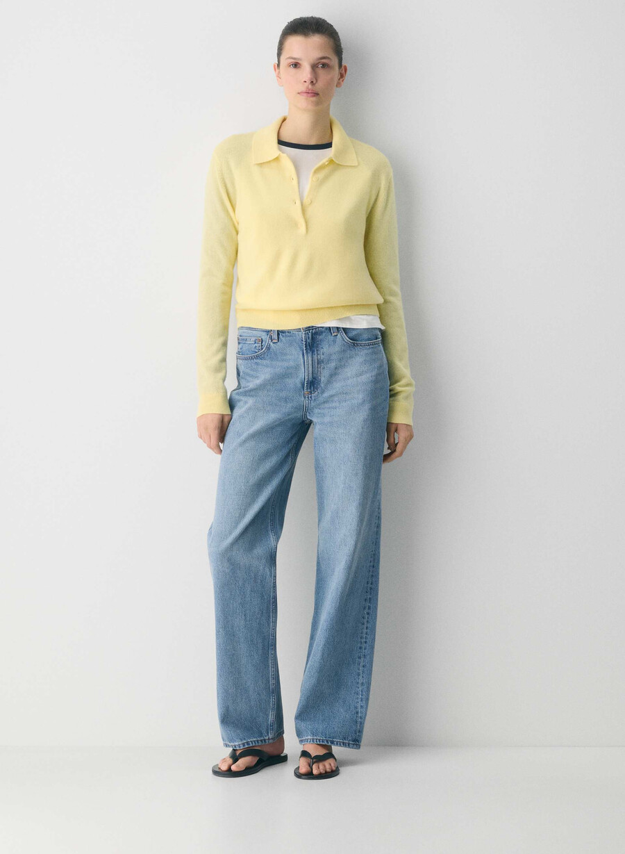 polo a maniche lunghe bare cashmere provenance lemonade
