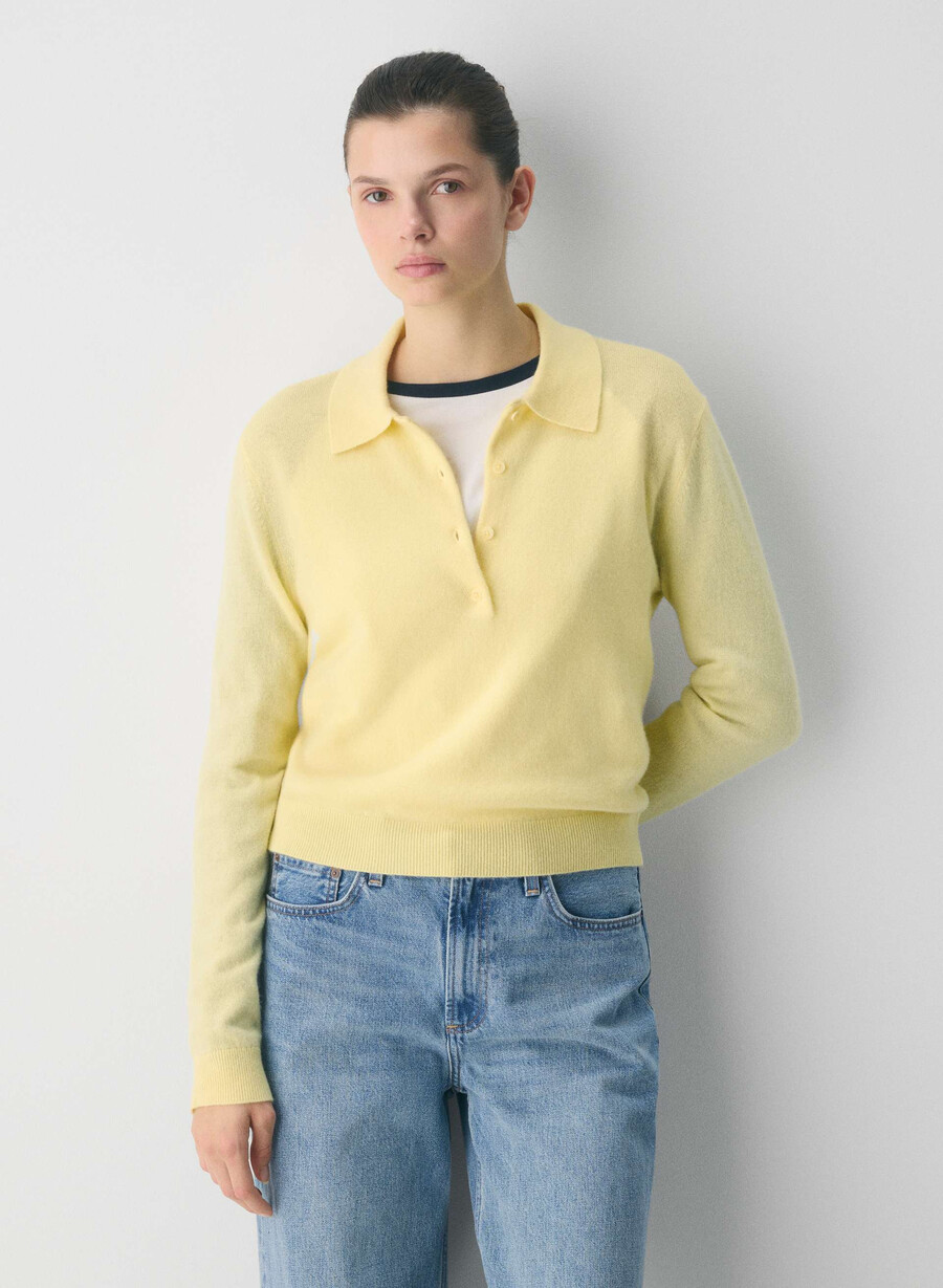 polo a maniche lunghe bare cashmere provenance lemonade