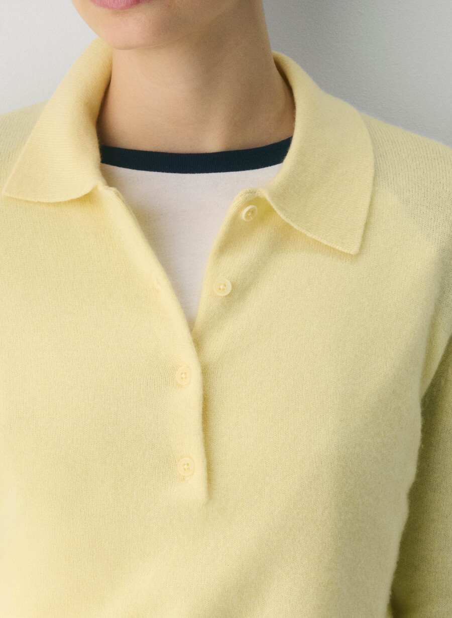 polo a maniche lunghe bare cashmere provenance lemonade