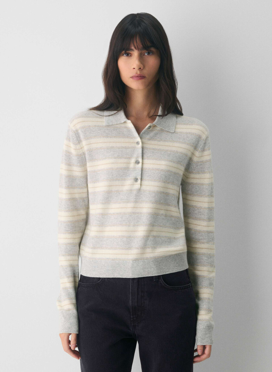 polo a maniche lunghe bare cashmere provenance h chrome light birc