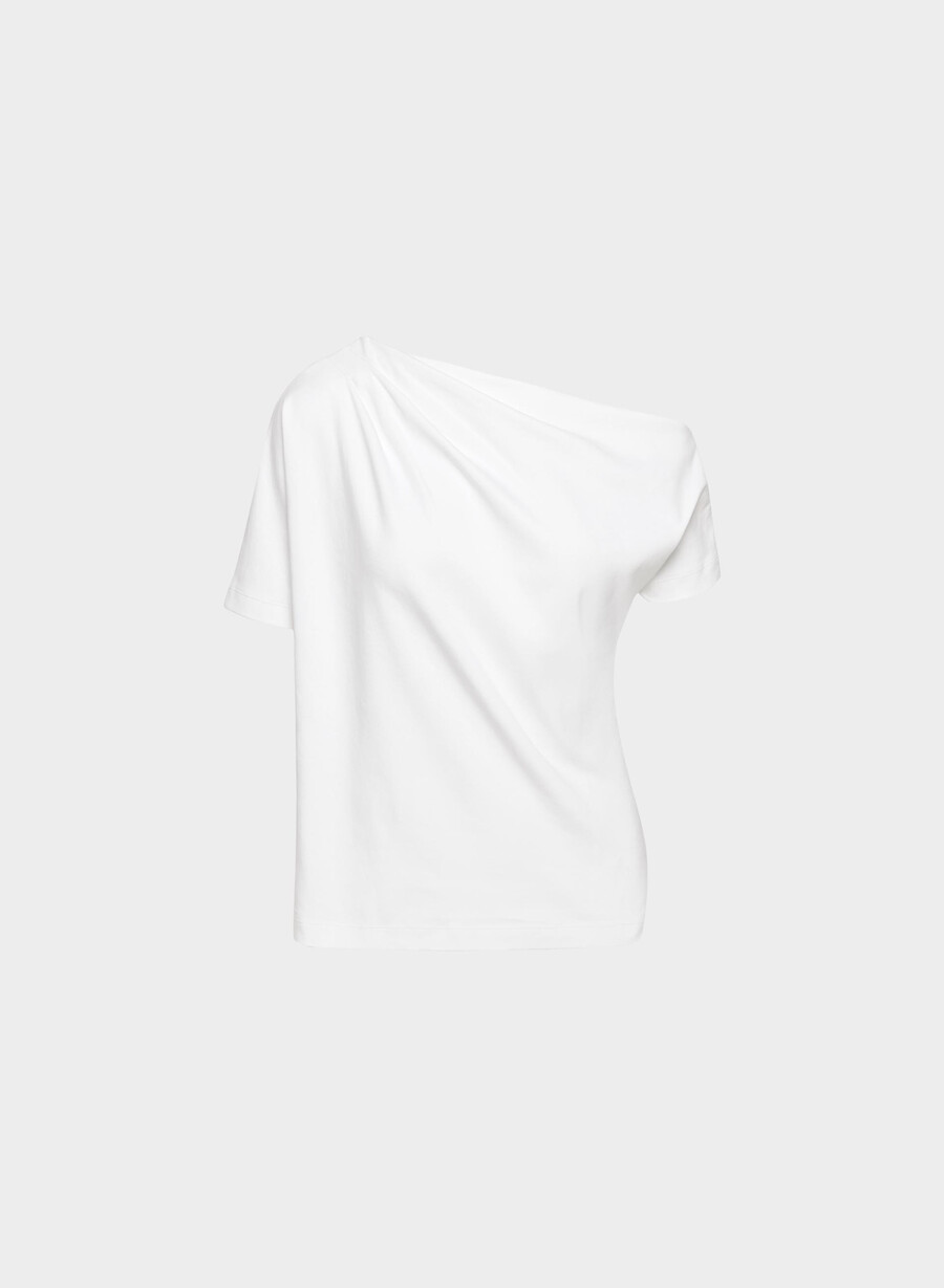 maglia in cotone interlock con scritta bianca