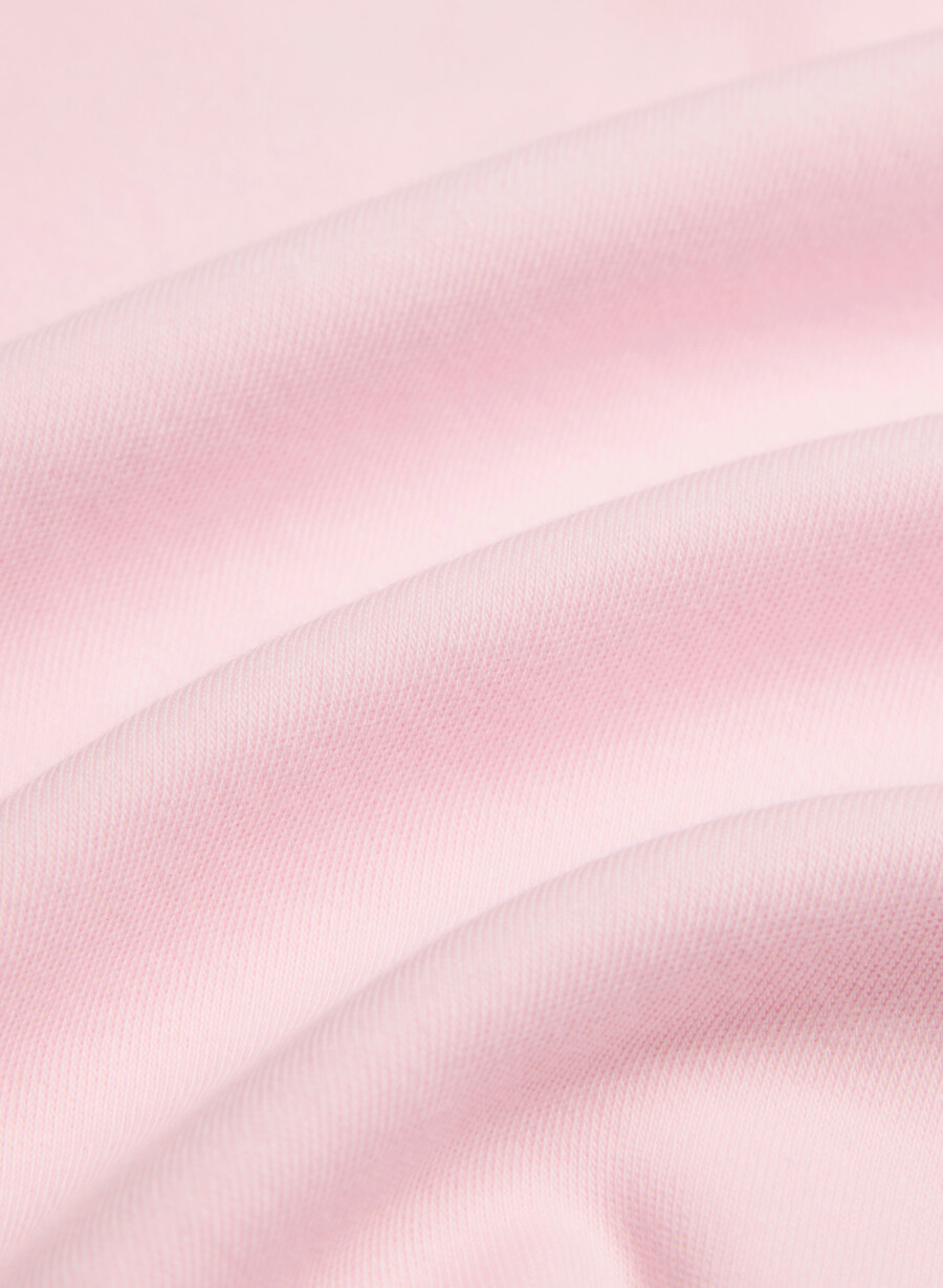 top in cotone interlock con scritta villa pink