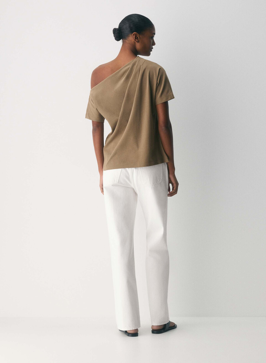 interlock cotton script top folio brown