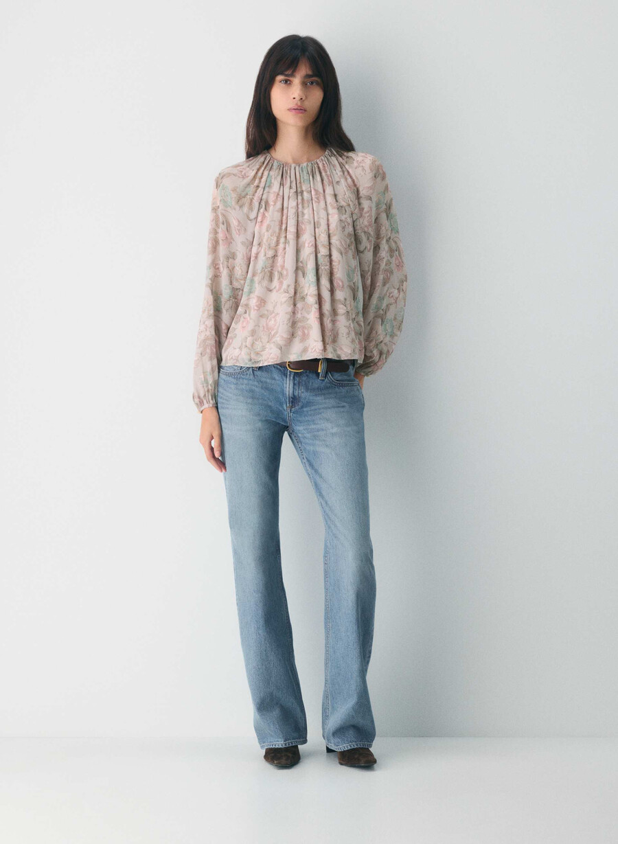 blusa monet rosa cipria multi