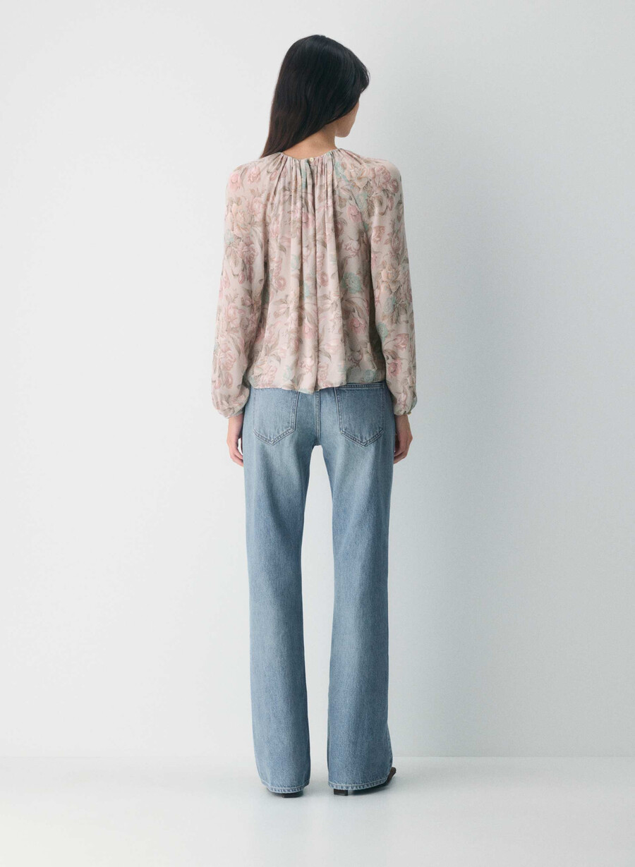 blusa monet rosa cipria multi