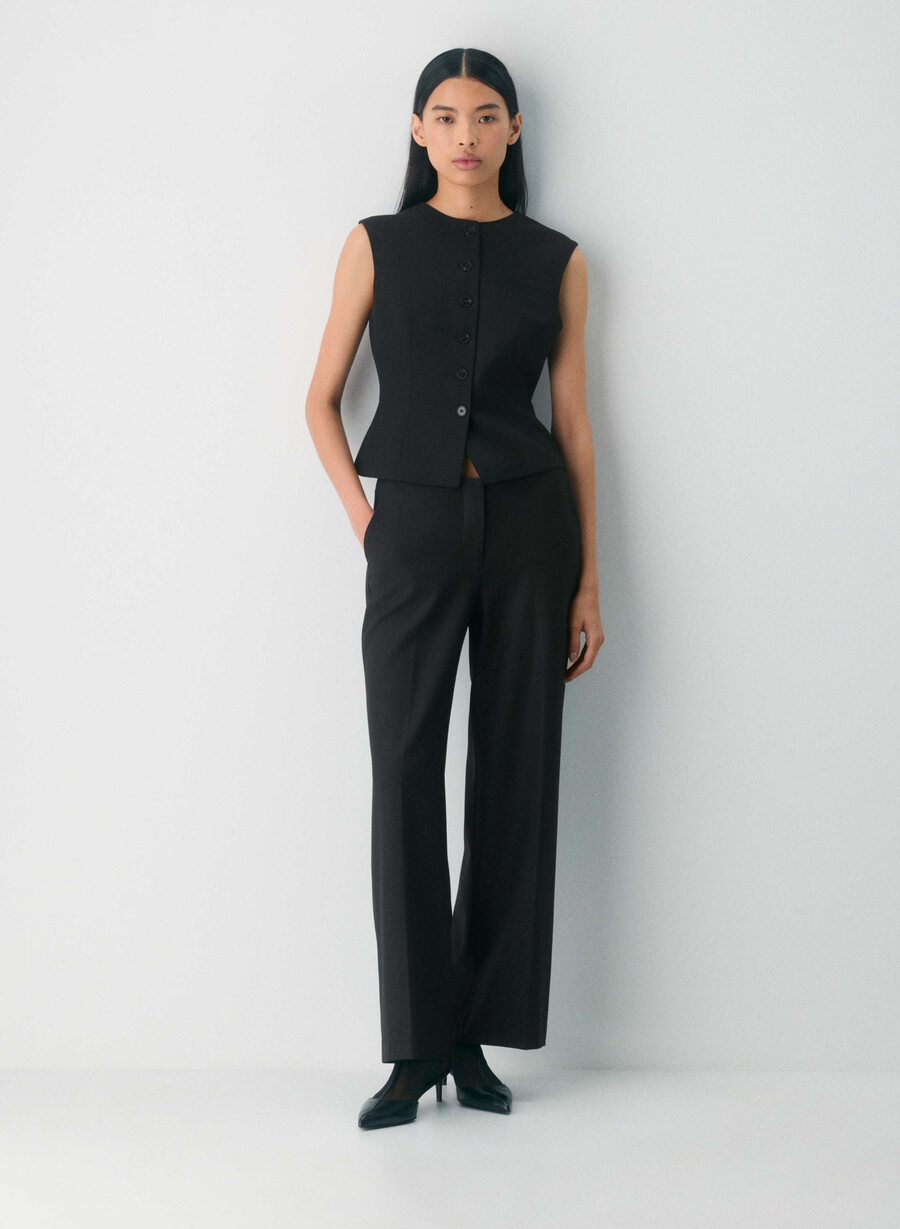 gilet duet - twill nero