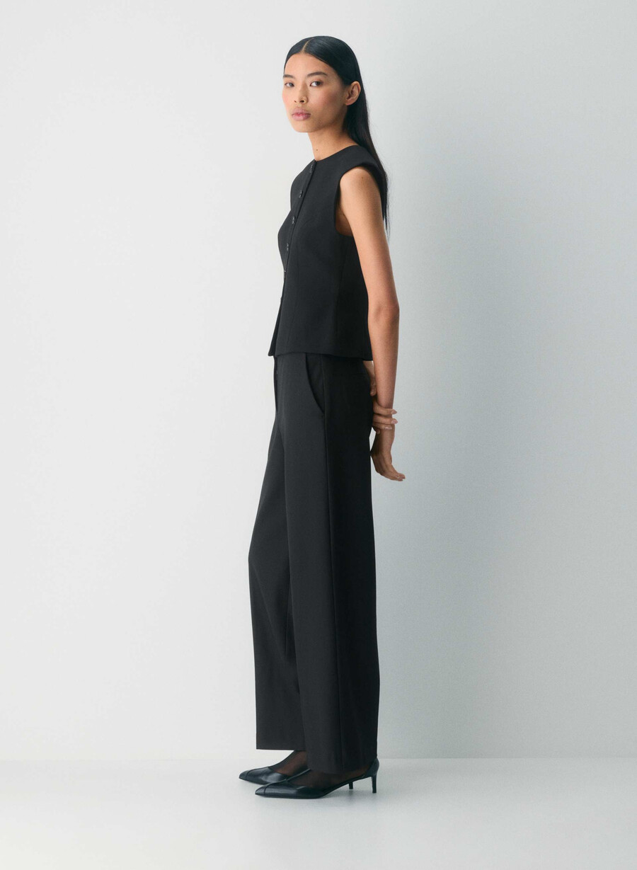 gilet duet - twill nero