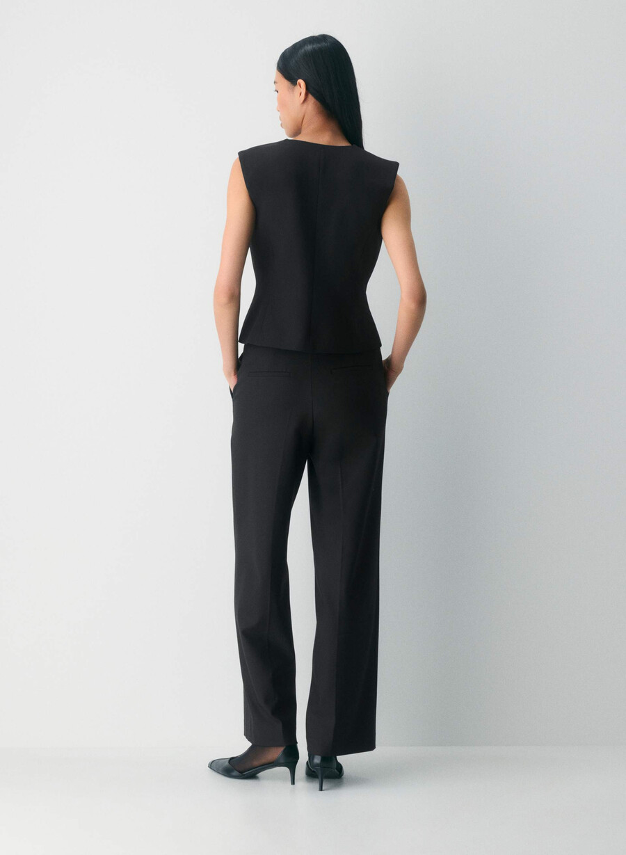 gilet duet - twill nero