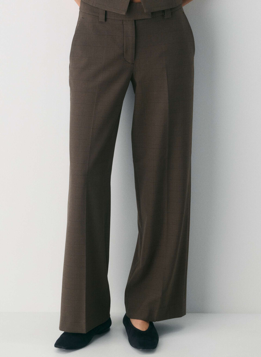 pantalone seville - twill merle chk cl tph ch