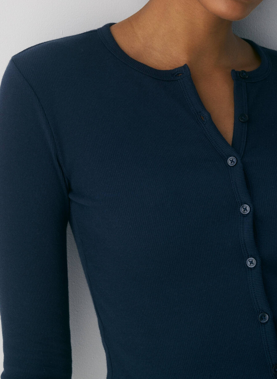 homestretch rib syncopation button-up admiral