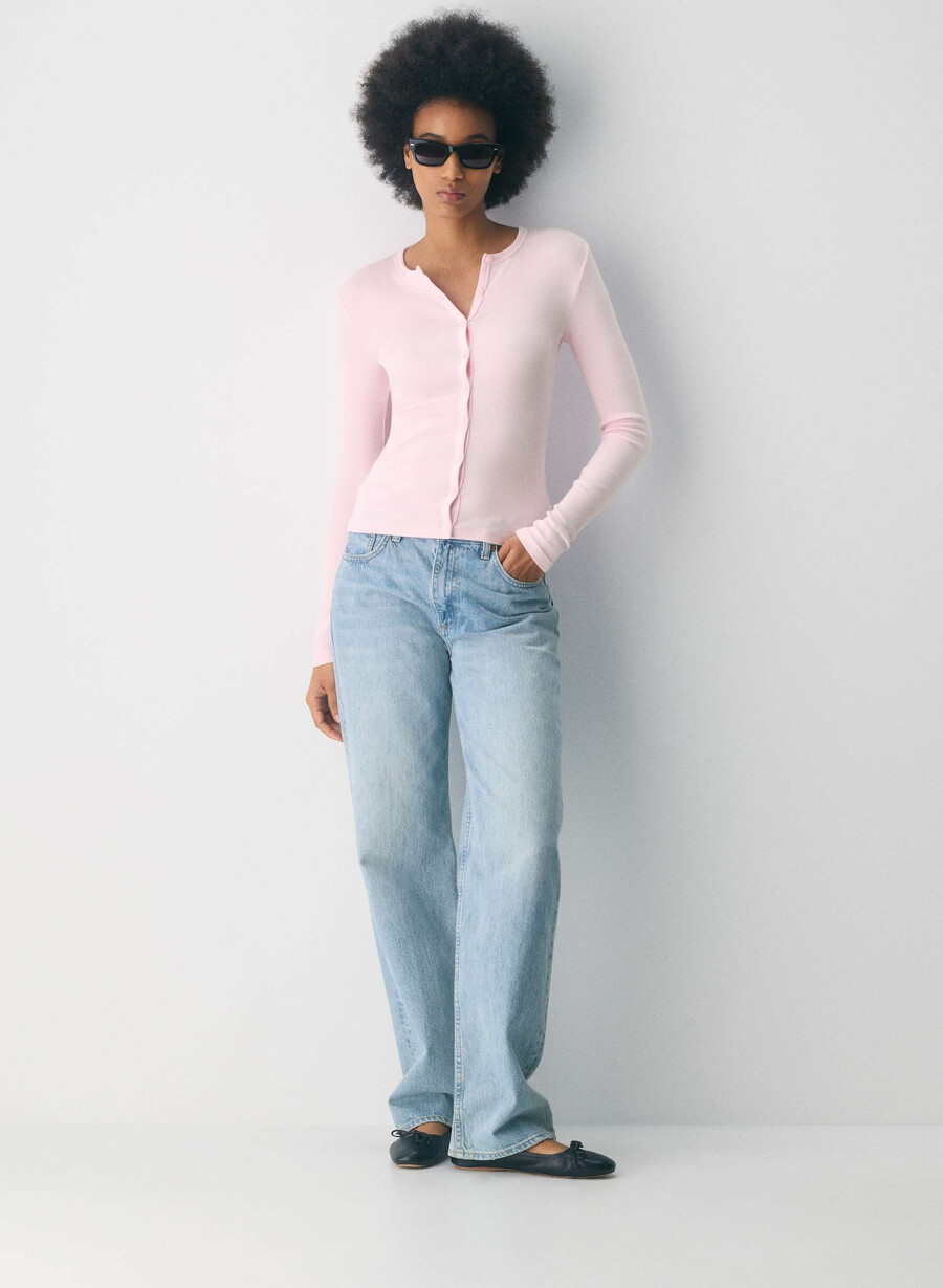 camicia abbottonata homestretch rib syncopation villa pink