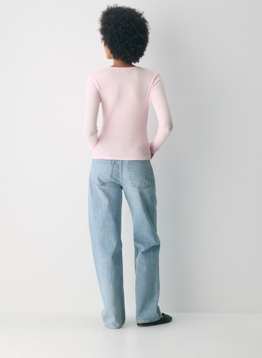camicia abbottonata homestretch rib syncopation villa pink