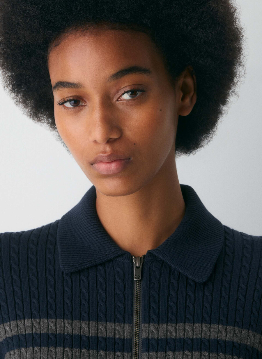 cotton charm meadow zip-up hthr chrcl admiral