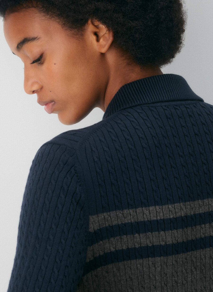cotton charm meadow zip-up hthr chrcl admiral
