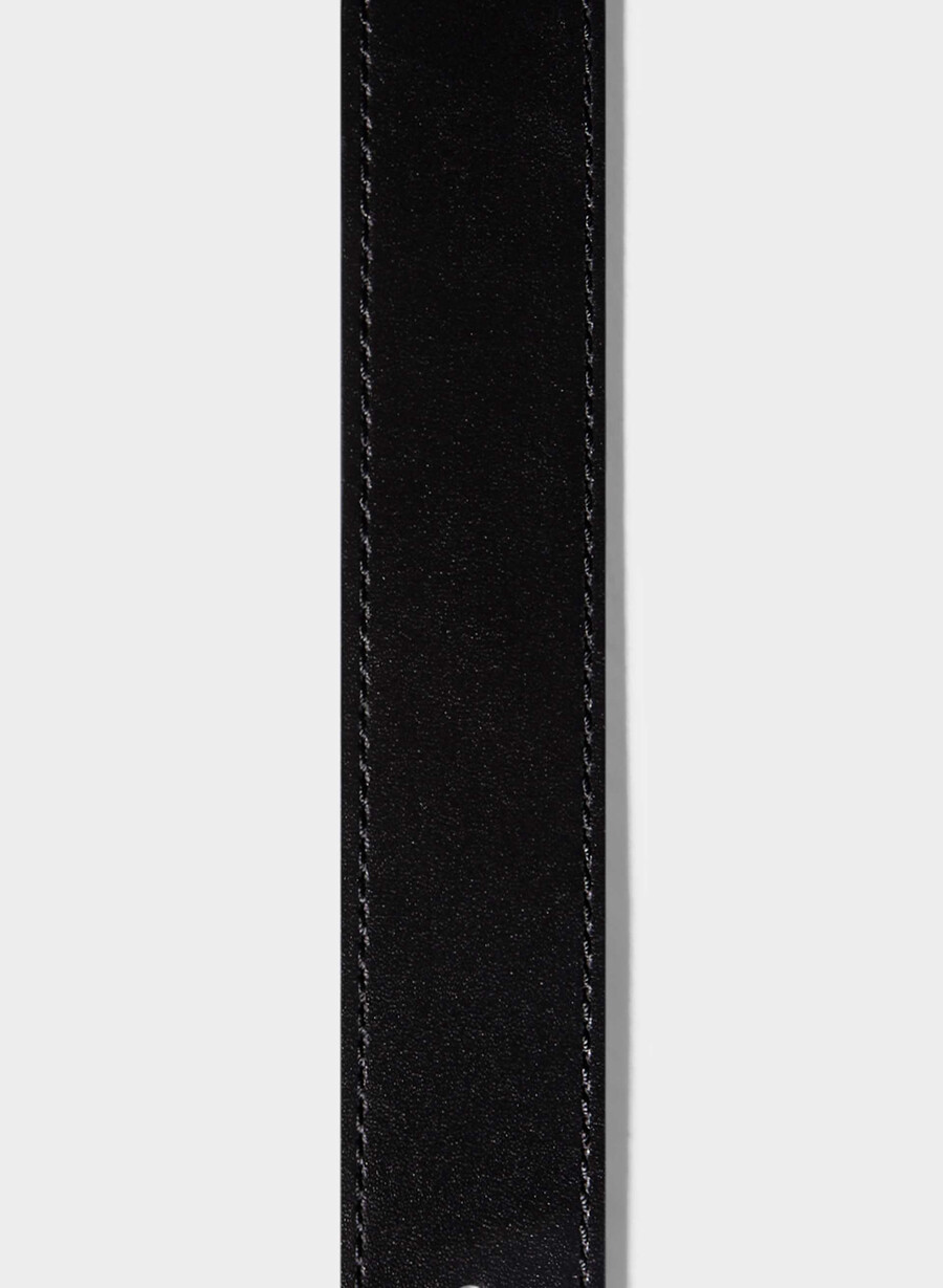 cintura in pelle con inserti in ottone massiccio nerooro