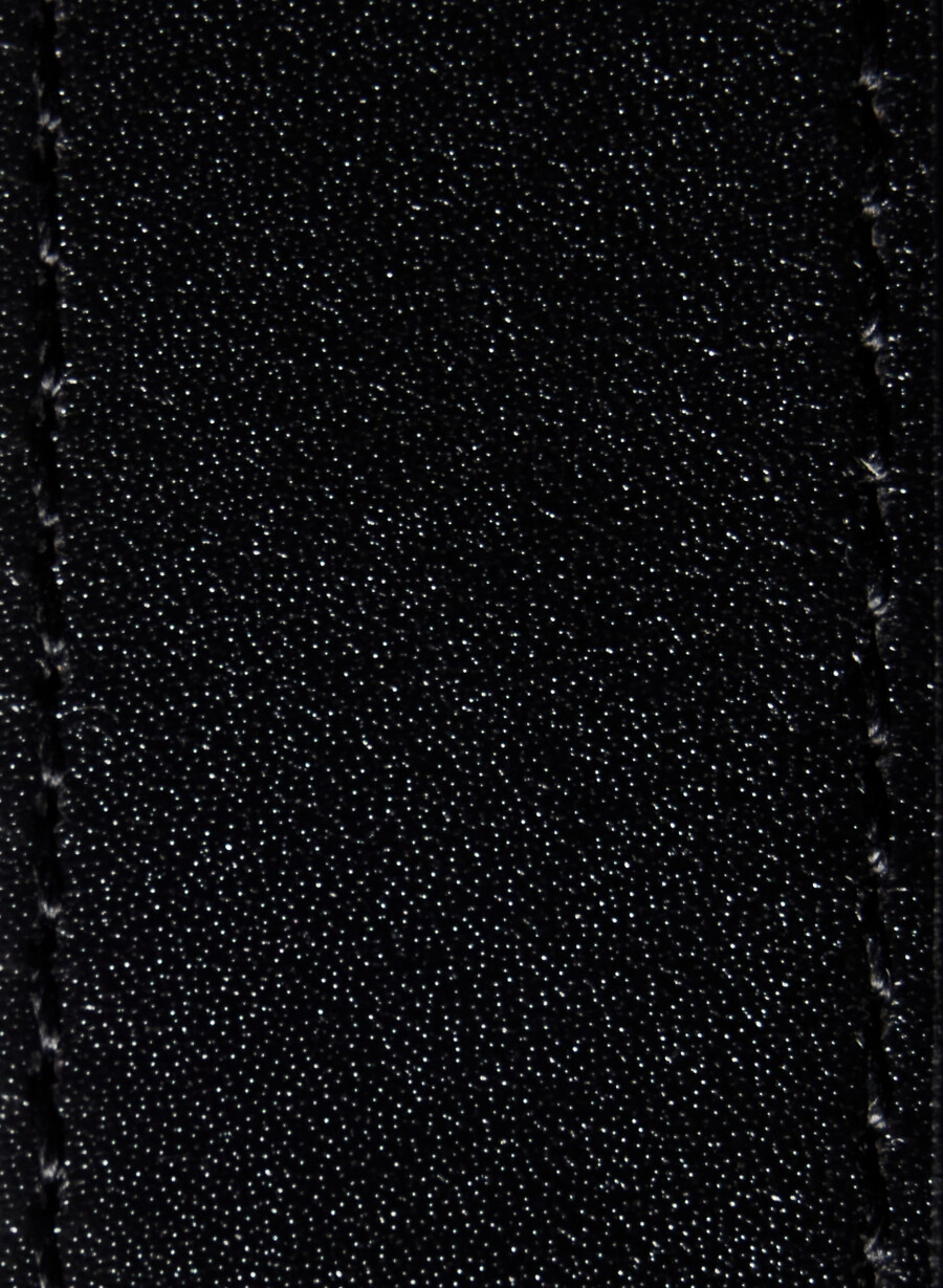 cintura in pelle con inserti in ottone massiccio neroargento