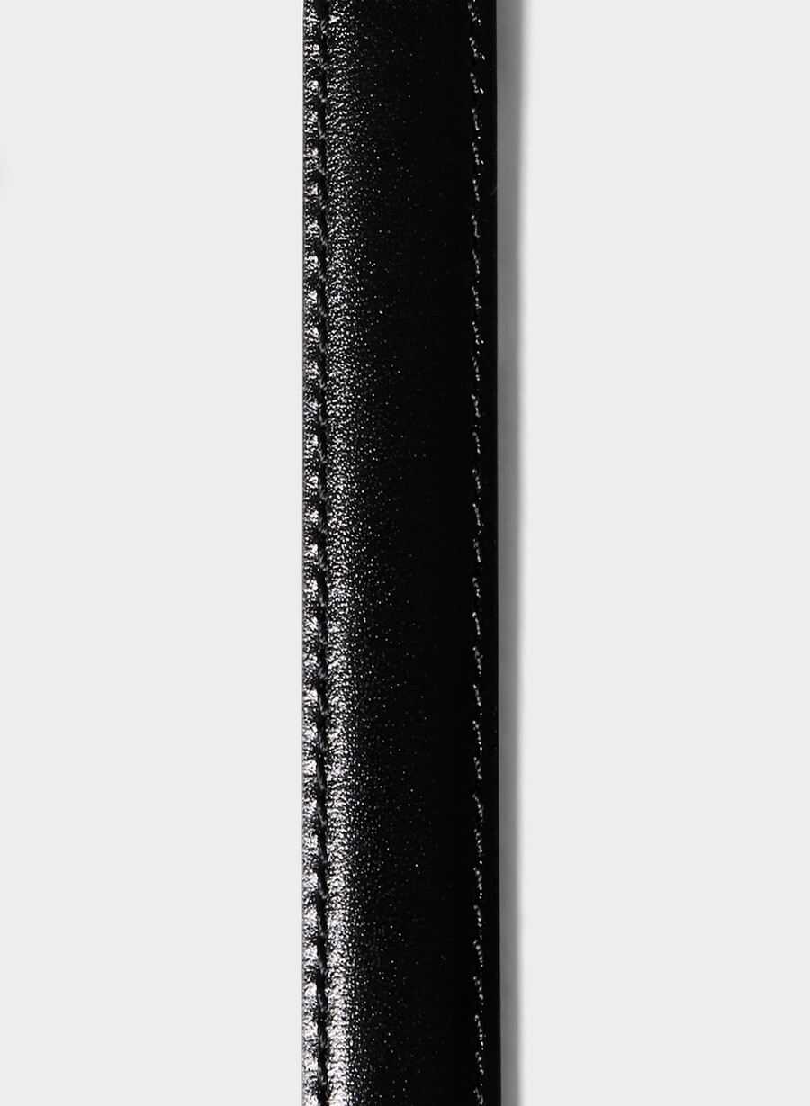 cintura sottile in pelle di ottone massiccio leggendaria neroargento