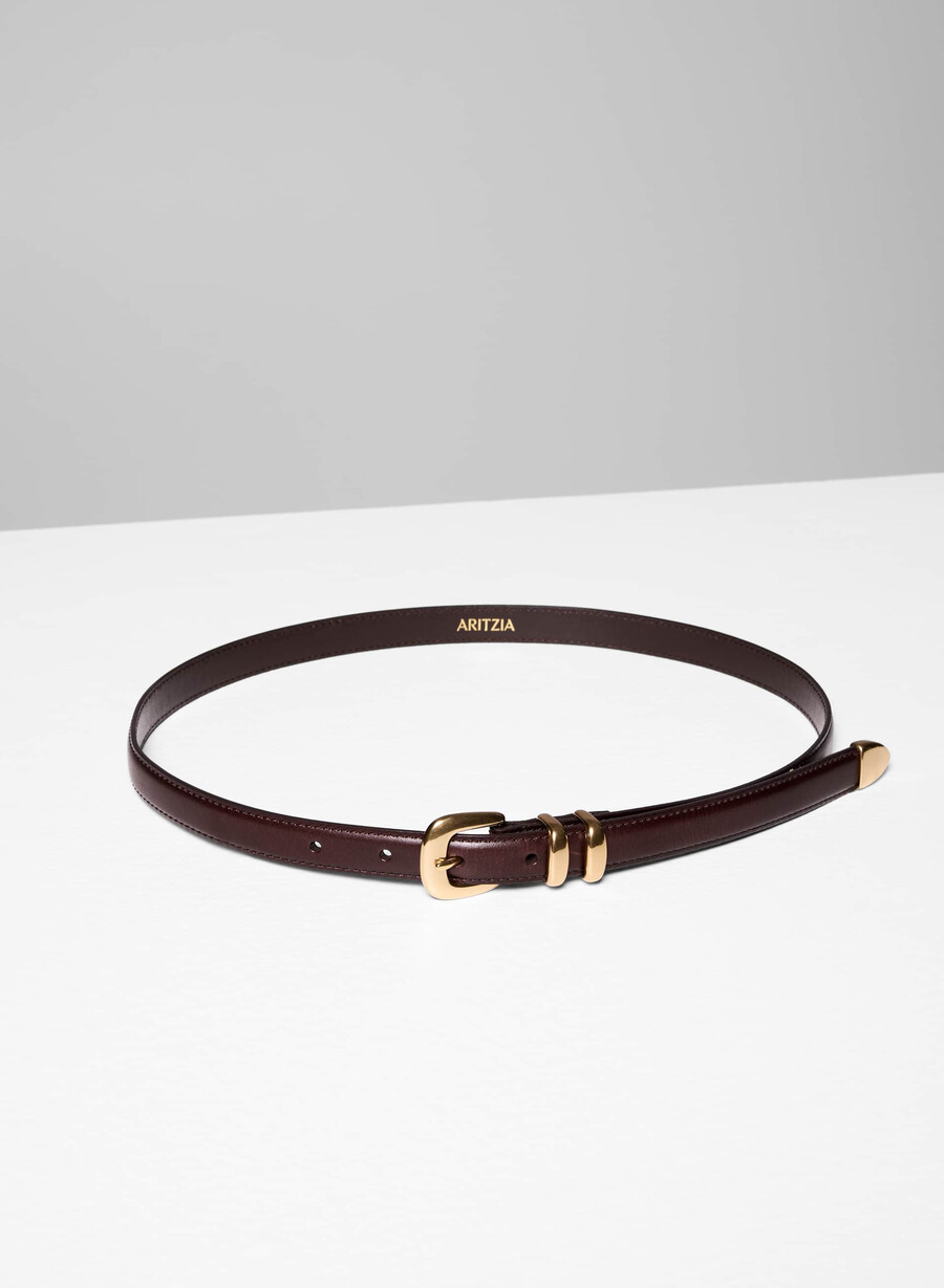 cintura sottile in pelle di ottone massiccio leggendaria manor brown gold