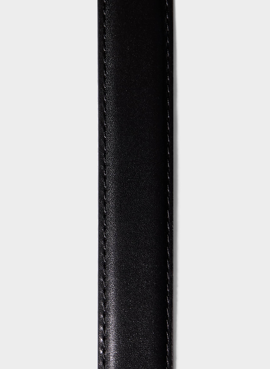 cintura in pelle essenziale in ottone massiccio nerooro antico