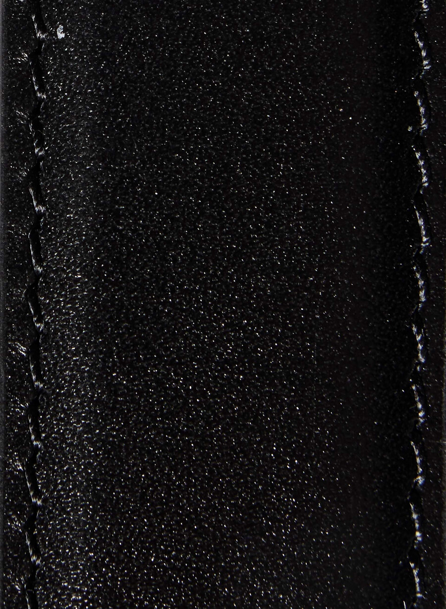 cintura in pelle essenziale in ottone massiccio nerooro