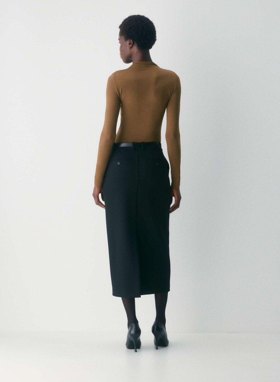original contour lyric mockneck chocolatier brown