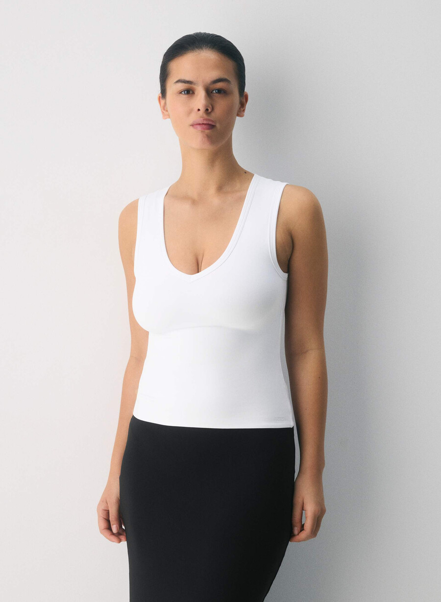 canotta original contour shoreline bianco brillante