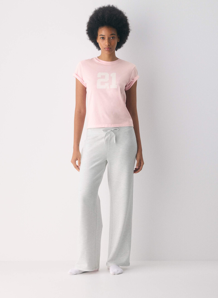 pantaloni wafflex marks heather cloud white