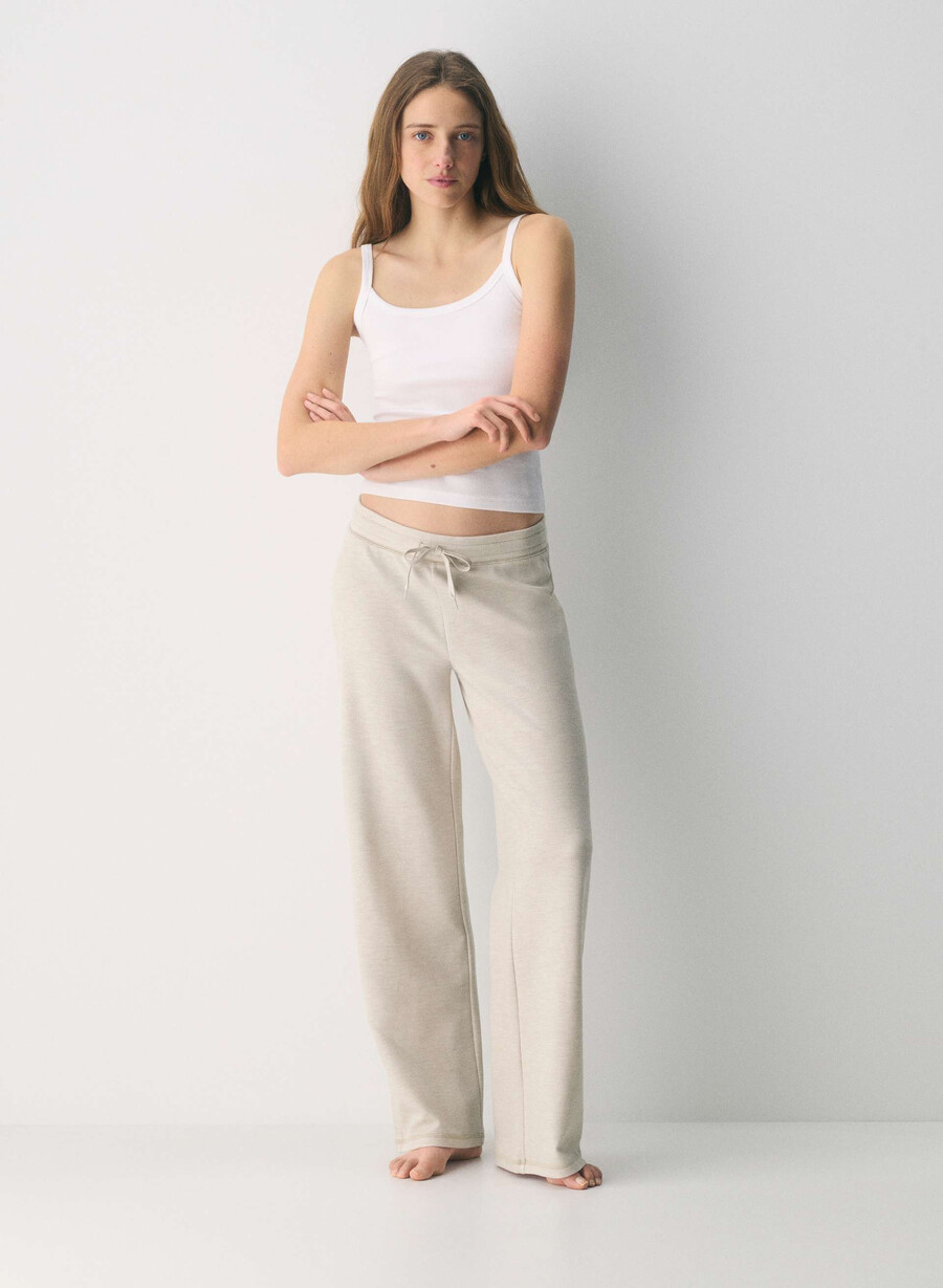 pantaloni wafflex marks heather ecru